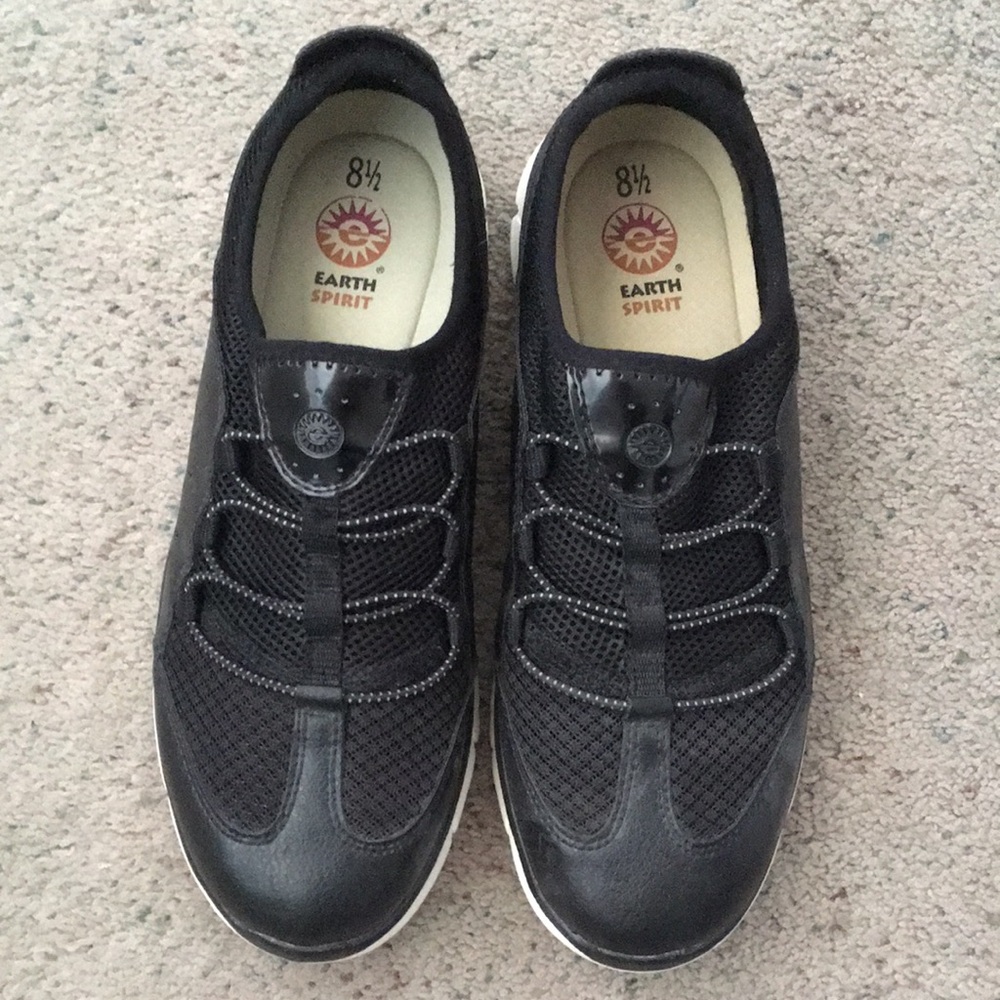 Earth Spirit Casual Black Shoes Size 8 1/2